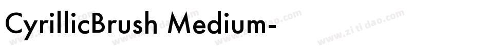 CyrillicBrush Medium字体转换